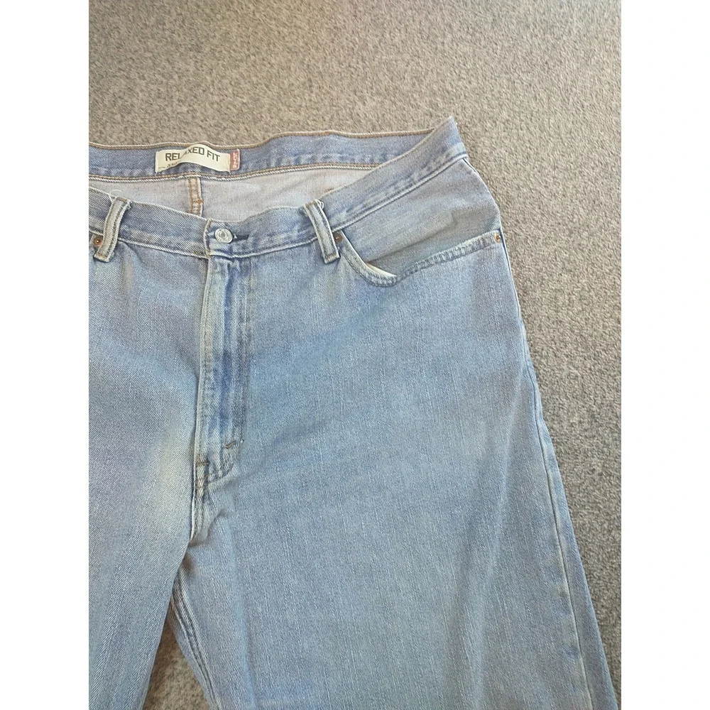 Levis 550 Relaxed Fit Mens Light Wash Blue Denim Jeans W40 L29 Tapered Leg